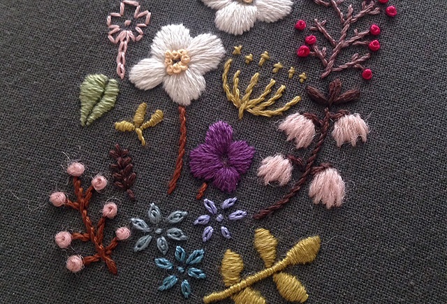 冬日小花｜花草刺繡（基礎）